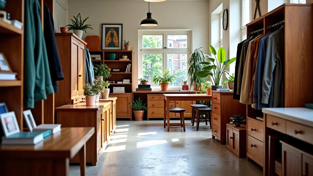 Tweedehandsmeubelwinkel met diverse meubels en inrichtingsstukken